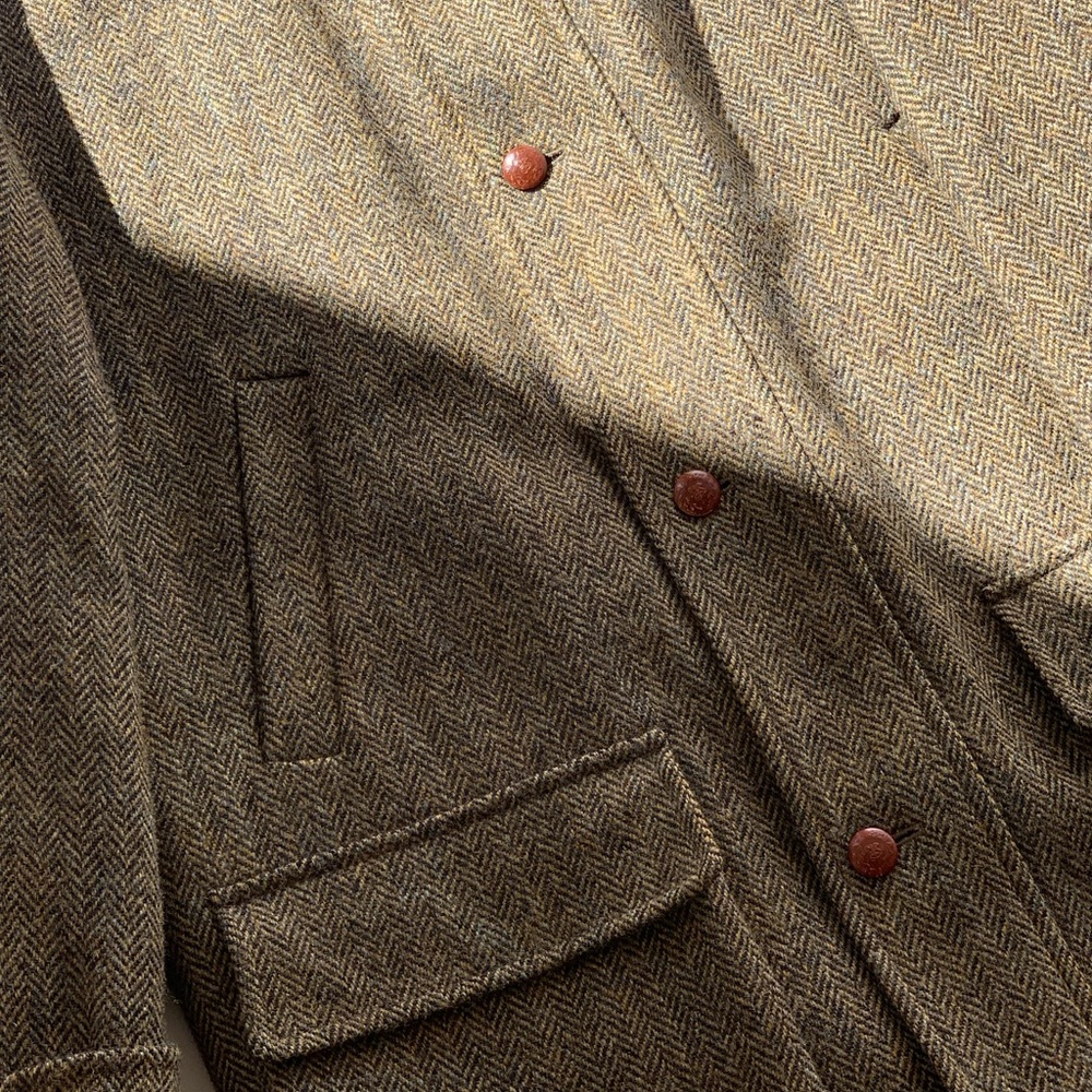 ❌SOLD❌ Vintage Harris Tweed 100% Wool Quilted Winter Jacket made for Ogilvy - Picture 5 of 16